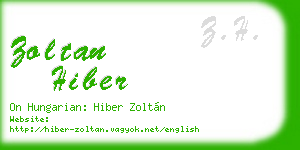 zoltan hiber business card